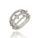 Fehér arany gyűrű 54-es méret - B1503_3I